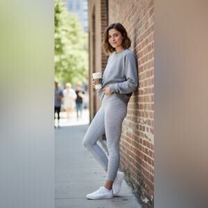 SPANX Soft and Smooth Spacedye 7/8 Legging Gray
Activewear Yoga Large High Rise